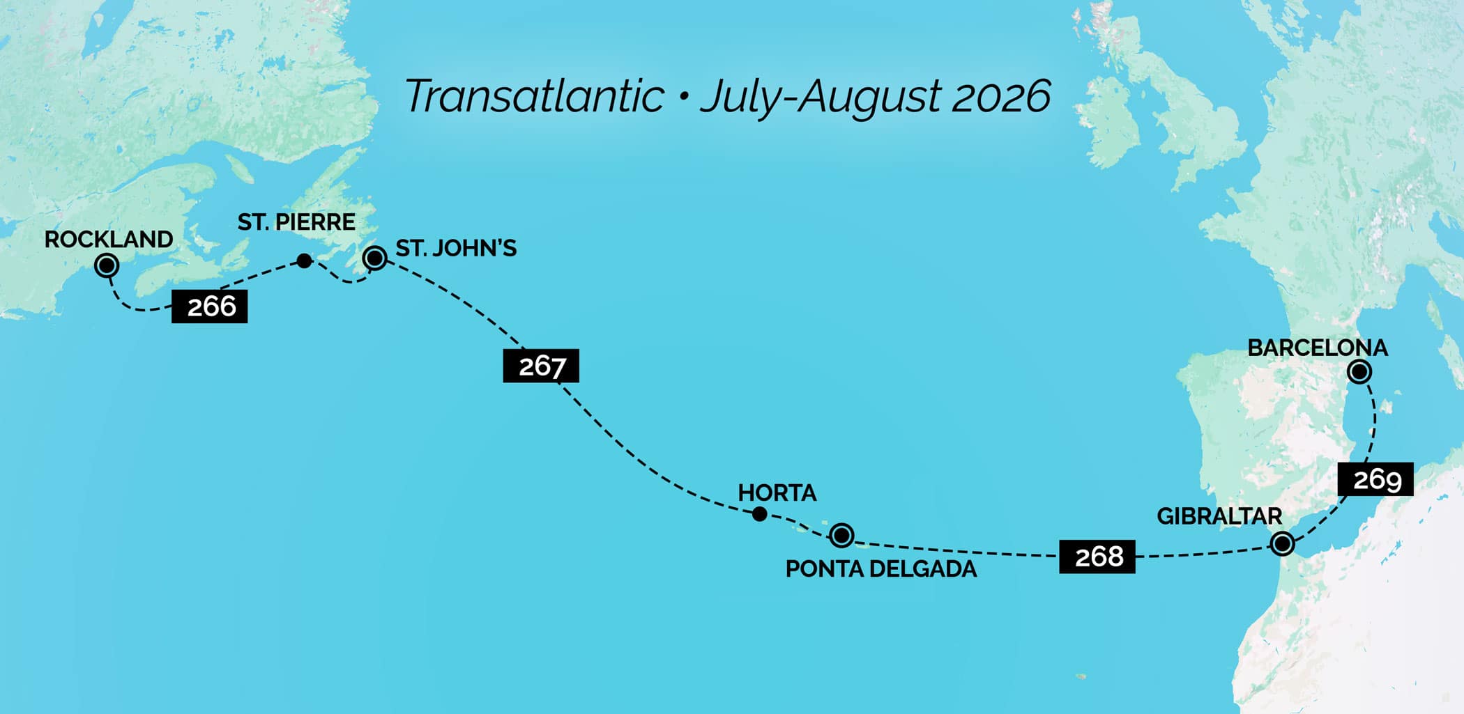 Transatlantic expeditions - learn to sail across the Atlantic.