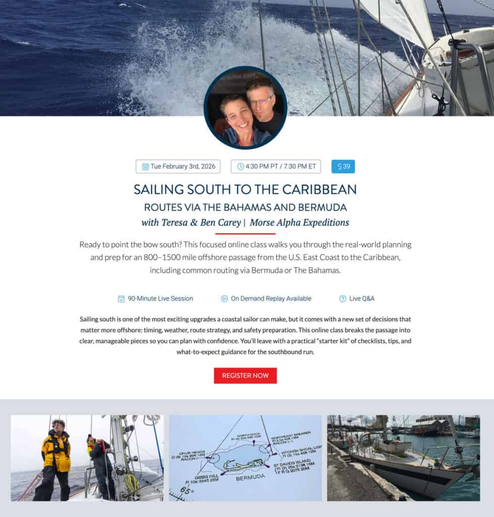 ASA class - Sailing South the the Caribbean, Bahamas and Bermuda